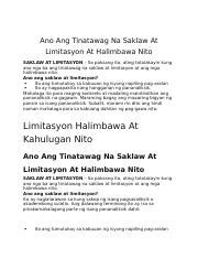 saklaw at limitasyon meaning|Saklaw At Limitasyon Halimbawa At Kahulugan Nito.